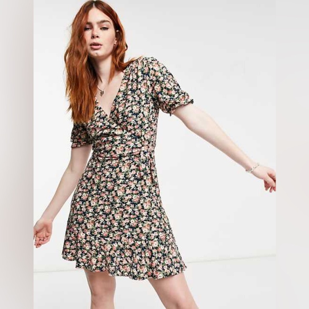Oasis ditsy broderie dress
